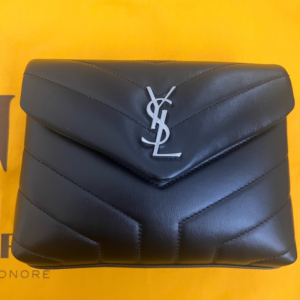 YSL Black Quilted Toy Lou Lou